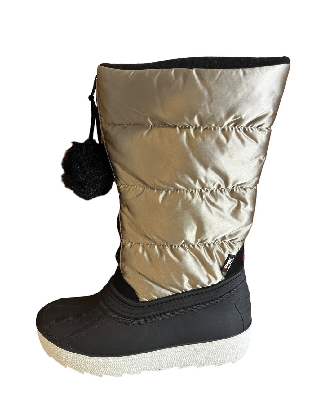 Pajar Waterproof Tall Metallic Snow Boots Champagne Gold